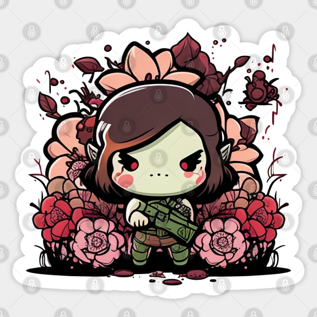 Flowery Jill Sticker by mafiatees.intl